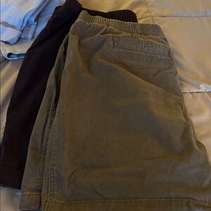 Lands' End Women's Shorts - Olive and Black